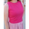 Crop top Mira - proužkované květy