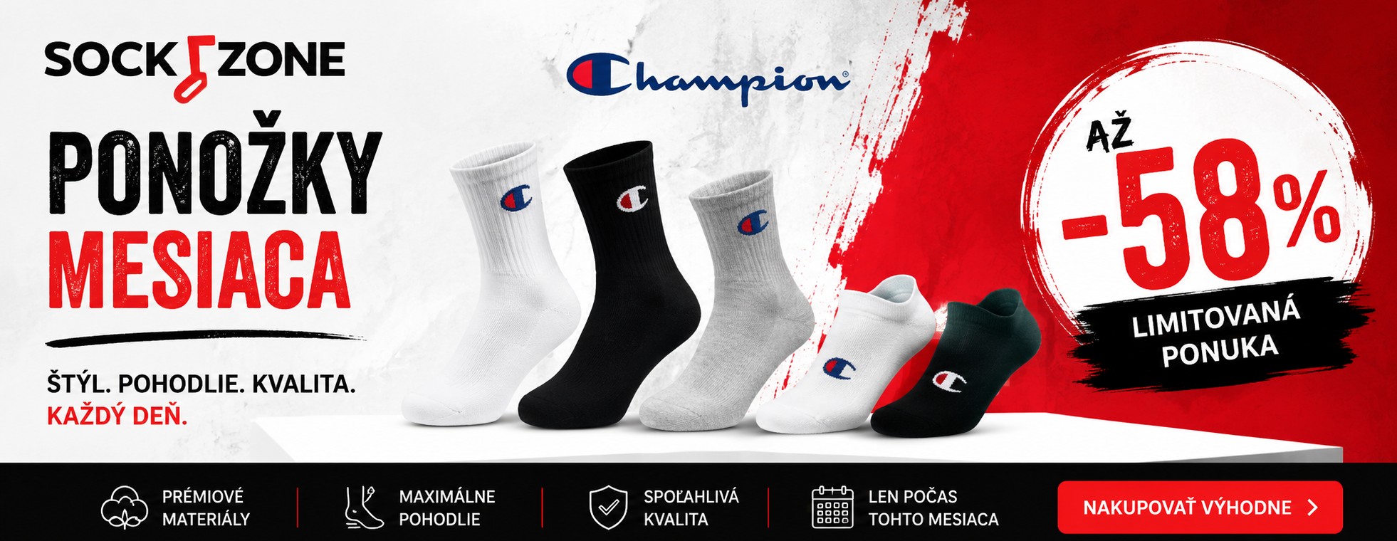 Chamion - ponožky mesiaca