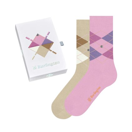 Basic Gift Box Argyle 2-Pack SO (Veľkosť EUR 36-41)