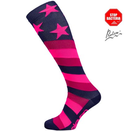 kompresni podkolenky stars pink
