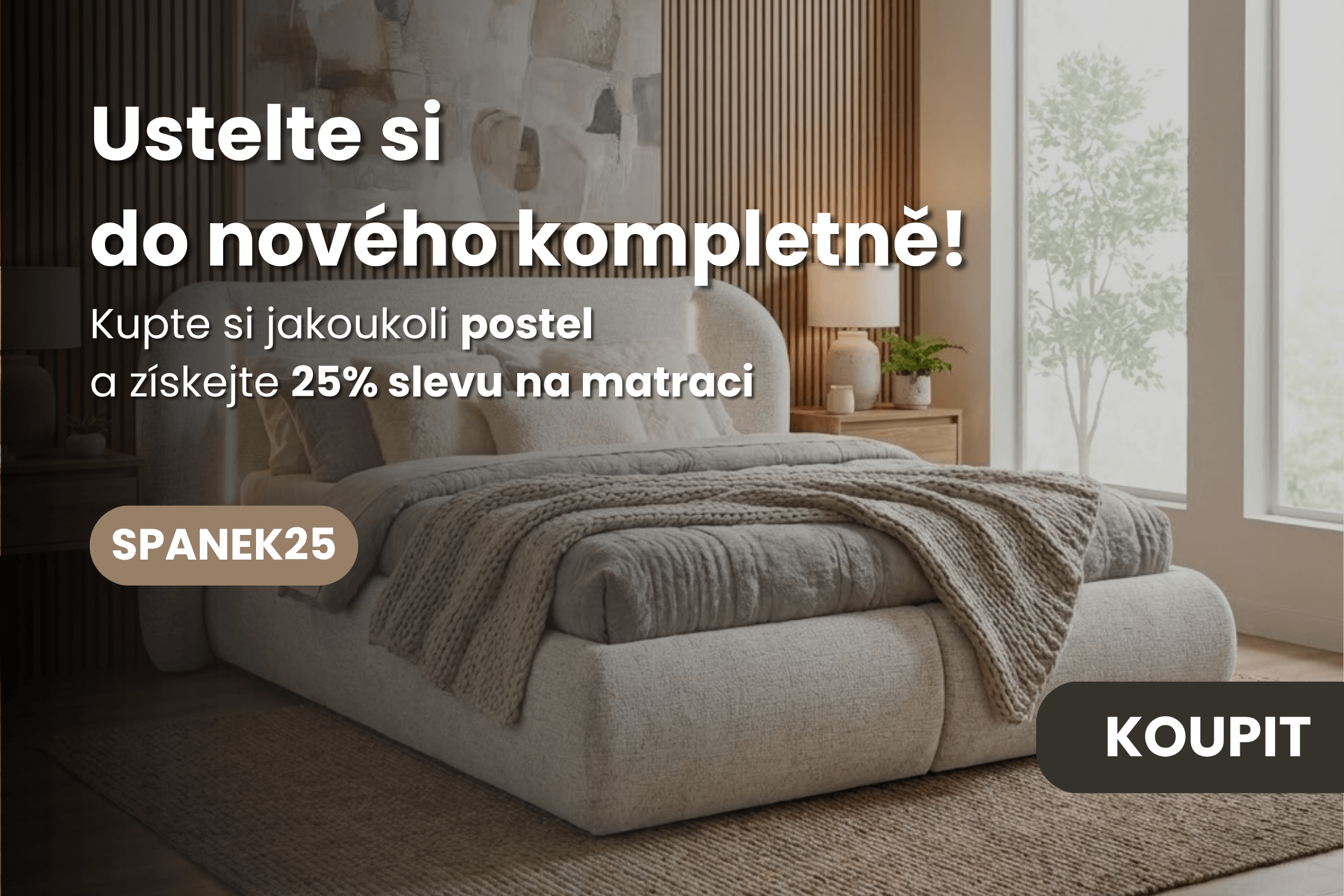 Sleva 25 % postel + matrace