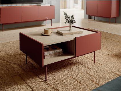 Piaski 23 07 13 Color Stolik kawowy ceramic red dab linea