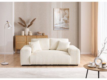 Pohovka pro 2 JUSTIN S2 (Barva Vanilková)