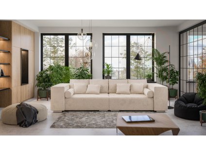 Pohovka pro 4 JUMBO S5 (Barva tmavě šedá)