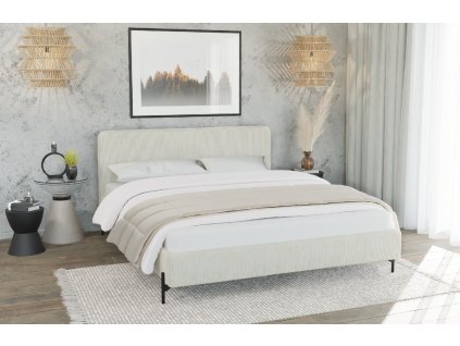 Postel 200x200 Bez matrace Barker (Barva Bílá)