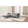 Luxusní sedací souprava CHELSEA L 262 x 200 (Barva tmavě šedá, Nožičky Stříbrné)