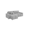 Rohová sedací souprava se spací funkcí LUKI L (Barva světle šedá)