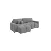 Rohová sedací souprava se spací funkcí LUKI L (Barva světle šedá)