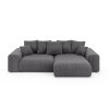 Rohová sedací souprava se spací funkcí LUMA L (Barva světle šedá)