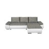 Rohová sedací souprava ACRA L (Barva Tmavě šedá a bílá)