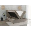 Boxspring Postel s úložným prostorem, matrací a Topperem 200x200 Flip (Barva Tmavě modrá)