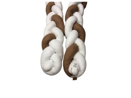 Mantinely cop - bílá bavlna, hnědá bavlna