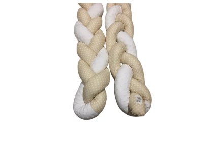 Mantinely cop - bílá minky, krémová se srdíčky