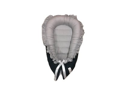 Hnízdečko EXCLUSIVE - světle šedá bavlna, tmavě šedá bavlna