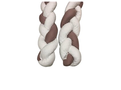 Mantinely cop - bílá minky, kakaová bavlna