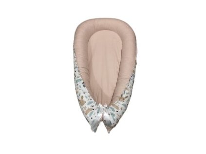 Hnízdečko - krémová bavlna, sovičky a zajíčci