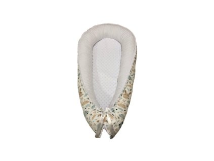 Hnízdečko - bílá minky, sovičky a zajíčci