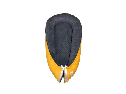 Hnízdečko - tmavě šedá minky, tmavě žlutá