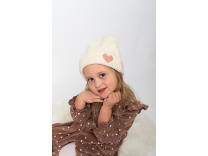 Teplá zimní čepička "Beránek" ❄️🧡 - krémová