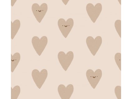 Happy Valentine Hearts Brown