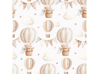 Medvídek na horkovzdušném balónu