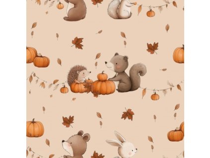 Roztomilá podzimní zvířátka v boho stylu