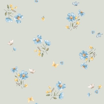 Floral Melody Blue Mint Medium