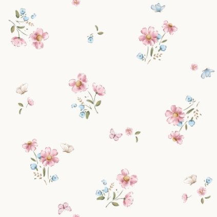 Floral Melody Pink OffWhite Medium