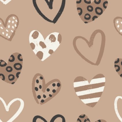 Velké hnědé a černé srdce