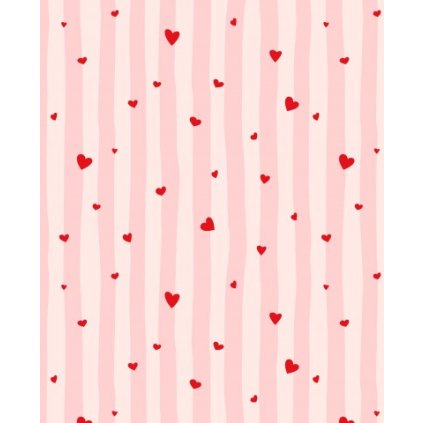 Pink Striped Hearts for Valentines Day