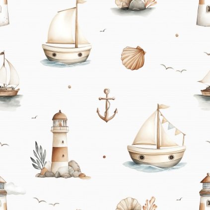 Roztomilá malá bílá loďka