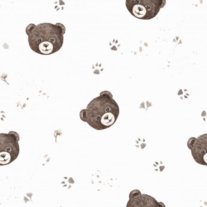 čokoládový medvídek 20x20 bílý