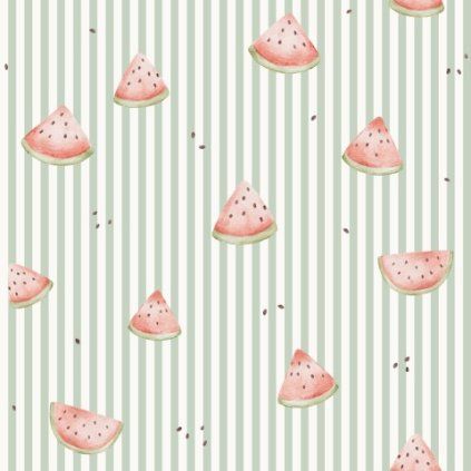 Watermelon Green Stripes Medium