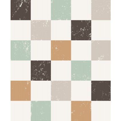 Mint and brown chessboard