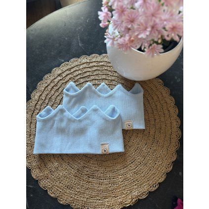Korunková čelenka žebro baby blue