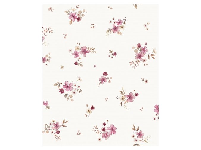 Floral Solveig Mauve OffWhite 20x20cm