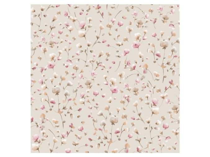 Floral Merete Nude Ecru 18x18cm Small
