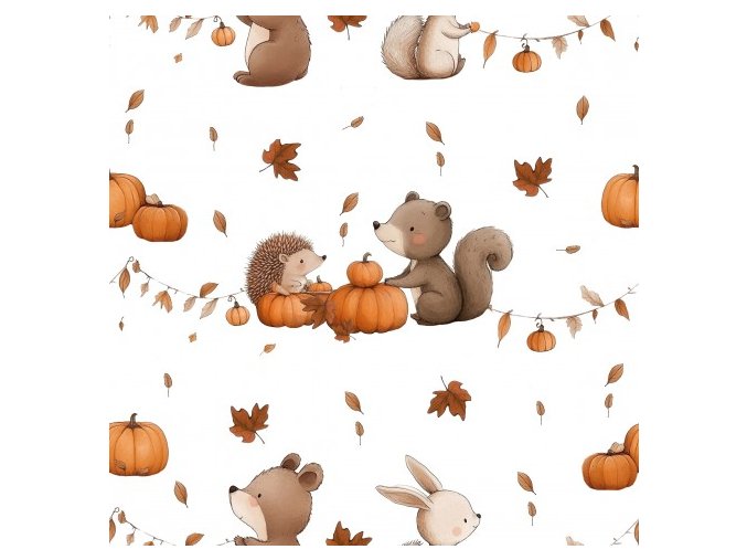 Roztomilá podzimní zvířátka v boho stylu