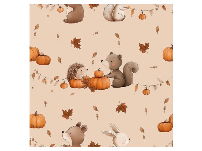 Roztomilá podzimní zvířátka v boho stylu