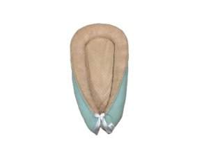 Hnízdečko - béžová minky, dusty mint vafle