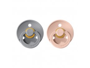 BIBS Colour cumliky z prirodneho kaucuku 2ks CloudBlush 500x500