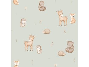 Forest Friends 2 Mint 16x16cm