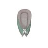 Hnízdečko - světle šedá minky, dusty mint vafle