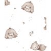 Baby Teddies s listy 30x30cm bílé