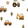 Tiny construction vehicle Tractor white