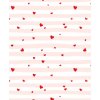 Red Hearts on Pink Stripes for Valentine
