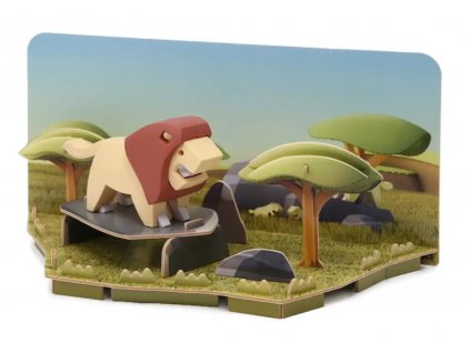 Magnetická skládačka Lev značky Half Toys
