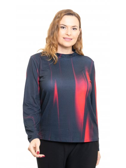 Sofistik blúzka CLAUDIA, červeno-čierna