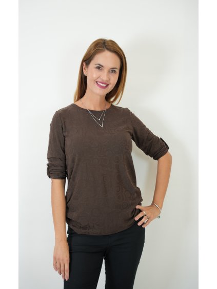 Sofistik halenka ANITA, tm. hnědá