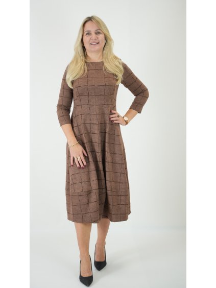 Sofistik šaty MELISSA, hnědá